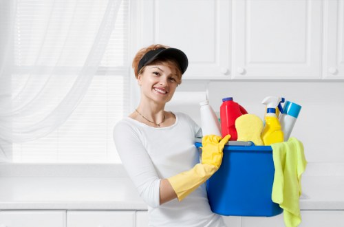 Deep cleaning a fabric armchair in SW7 home